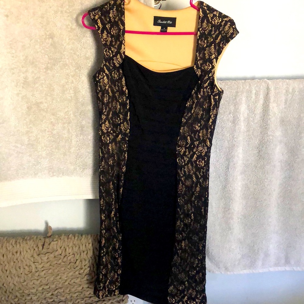 Sexy black dress with lace detail